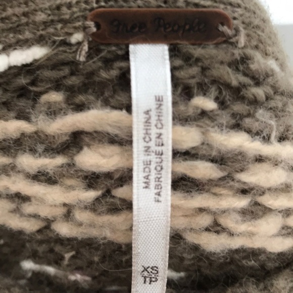 Free People Thru The Storm Pullover Fairisle Swing Sweater EUC - Picture 4 of 8